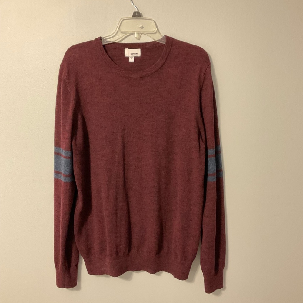 Sonoma Men’s Large Burgundy Knit Sweater
